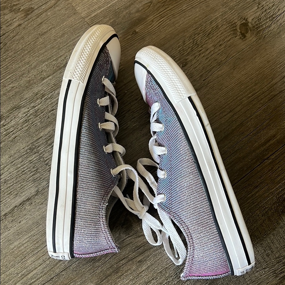 Converse Kids' Shimmering Blue and Purple Sneakers 7 - Picture 5 of 10